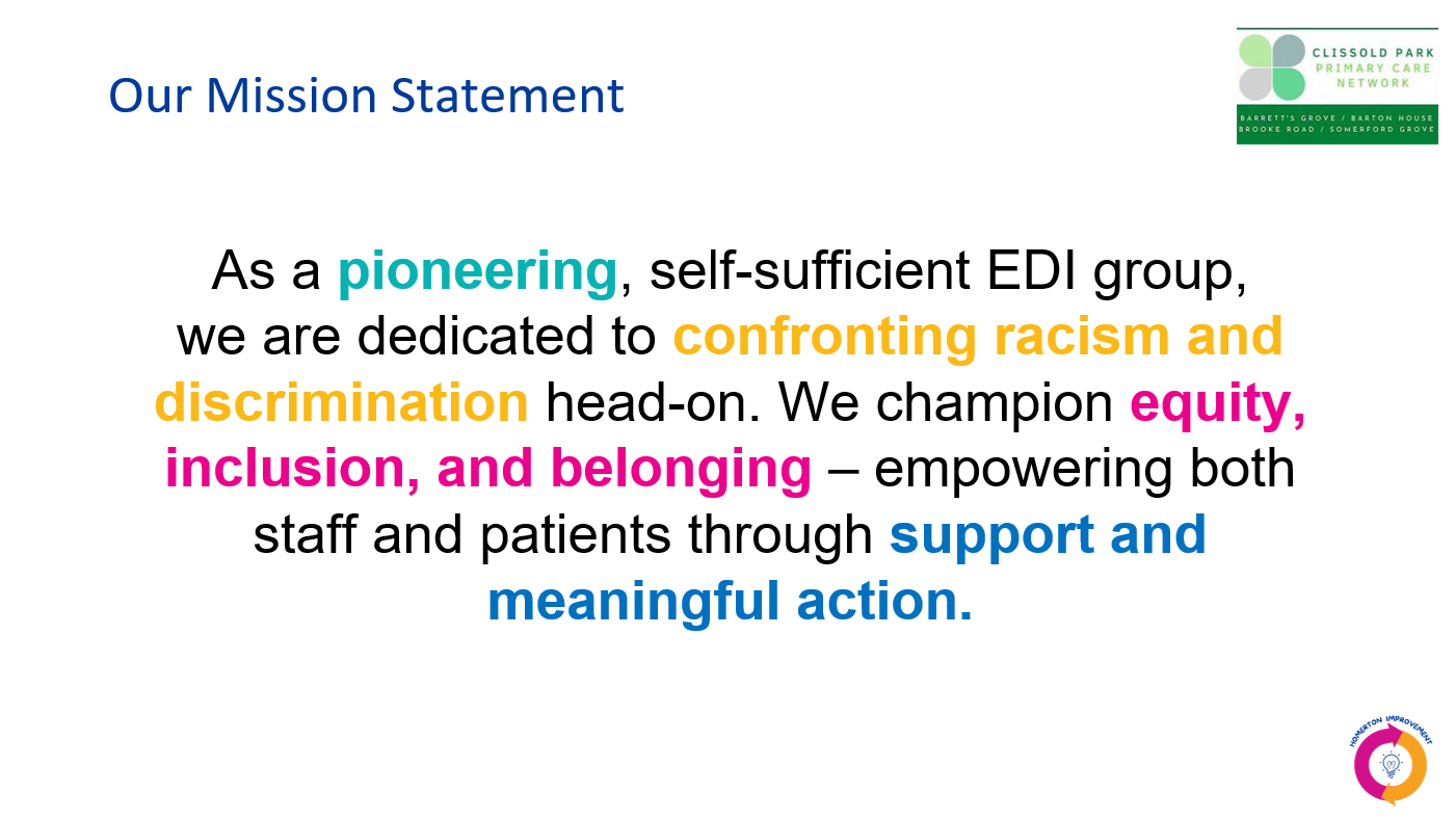 Equality Diversity & Inclusion Mission Statement